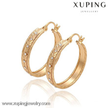 29583 Xuping Fashion Big Hoop Ohrring, 18 Karat vergoldet Diamant-Ohrring